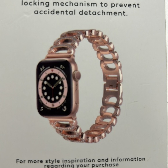 Royal Tech Rose Gold  Bead Bling Apple Watch Band Compatible 38/40/41 - Picture 5 of 7